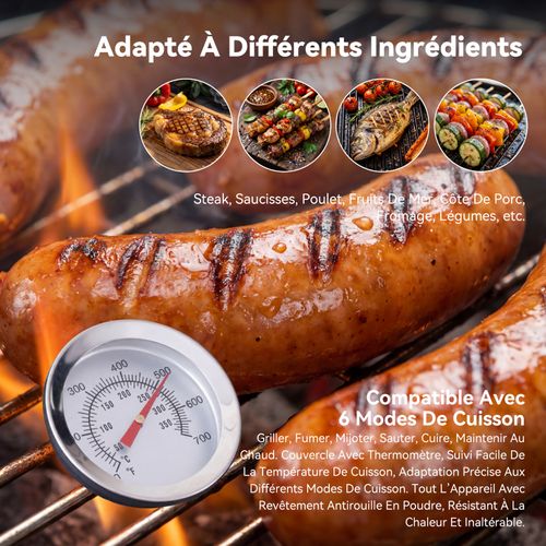 Barbecue Charbon de Bois, Grille Émaillée, Avec Tablette Latérale, Incluant Kit de Montage
