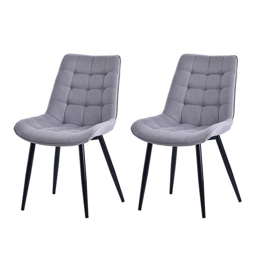 Lot de 2 chaises salle à manger, idéal pour le salon ou la cuisine — dimensions 53 × 62.5 × 88 cm