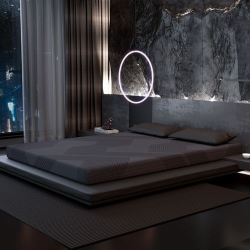 Surmatelas 180x200x8 cm, mousse HR et mousse à mémoire de forme, Housse amovible