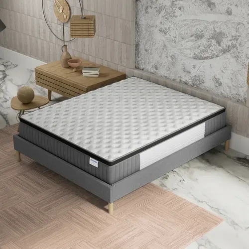 Matelas hybride 180x200 cm ELEKCTRA accueil mémoire de forme épaisseur 30 cm