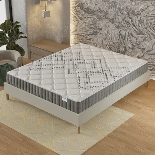 Matelas Ressorts Ensachés 90x190 cm ELIHA - Epaisseur 20 cm