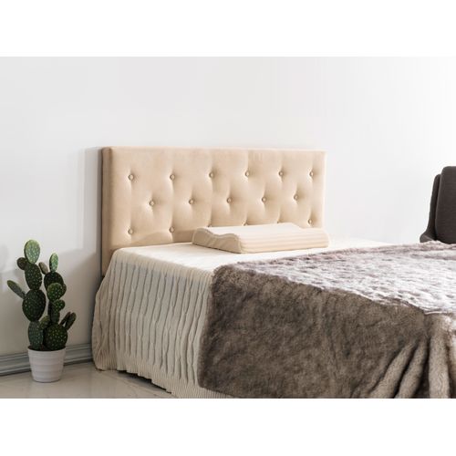 Tête De Lit 160x100 Cm, Capitonnée Tissu blanc, Epaisseur 8 Cm