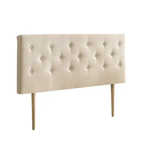 Tête De Lit 160x100 Cm, Capitonnée Tissu blanc, Epaisseur 8 Cm