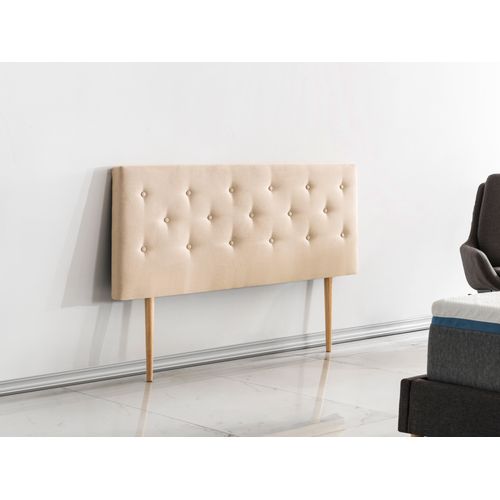 Tête De Lit 140x100 Cm, Capitonnée Tissu blanc, Epaisseur 8 Cm