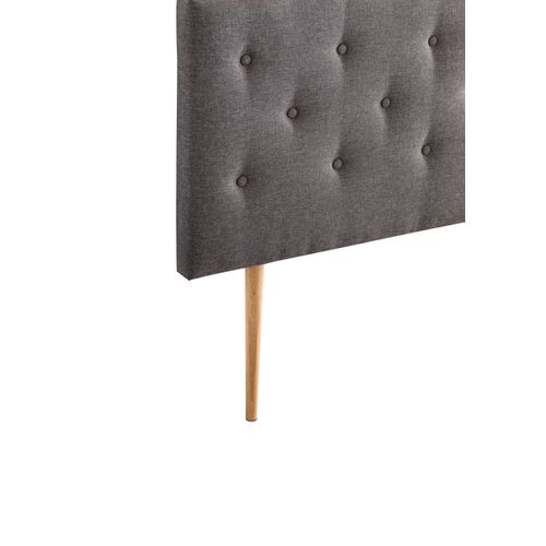 Tête De Lit 160x100 Cm, Capitonnée Tissu Gris, Epaisseur 8 Cm