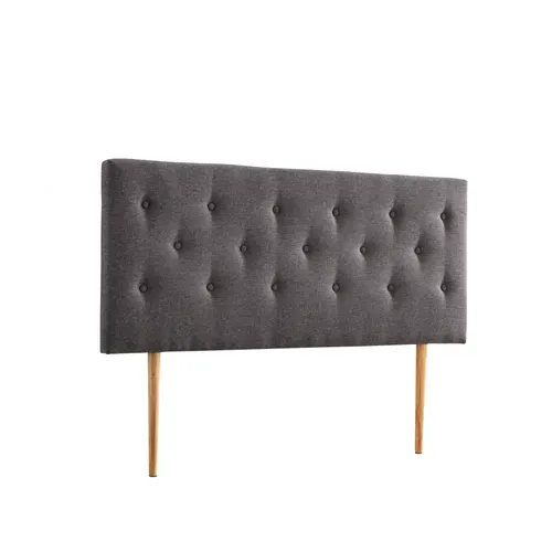 Tête De Lit 160x100 Cm, Capitonnée Tissu Gris, Epaisseur 8 Cm