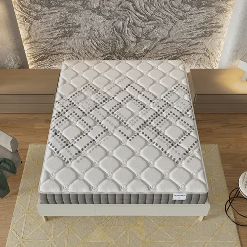 Matelas Ressorts Ensachés 90x200 cm ELIHA - Accueil Mousse, 20 cm D'épaisseur