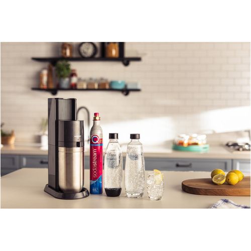 Machine duo noire SODASTREAM Pack 2 carafes + 2 bouteilles