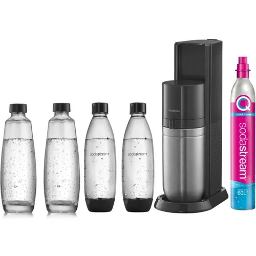 Machine duo noire SODASTREAM Pack 2 carafes + 2 bouteilles