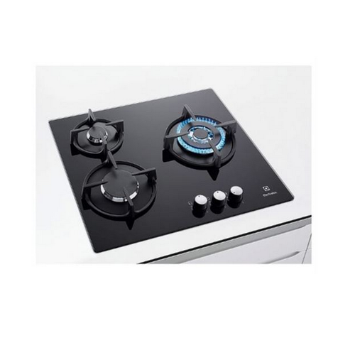 Plaque Gaz Encastrable Egt6633nok Noir Gaz 3 Foyers