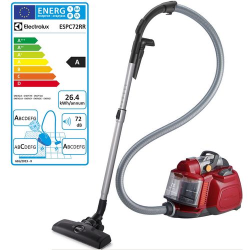 Aspirateur Sans Sac Aaac 72db Rouge Silent Performer Cyclonic - Escp72rr