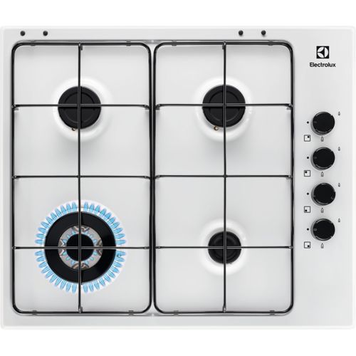 Plaque Gaz Encastrable Egs6414w Blanc Gaz 4 Foyers