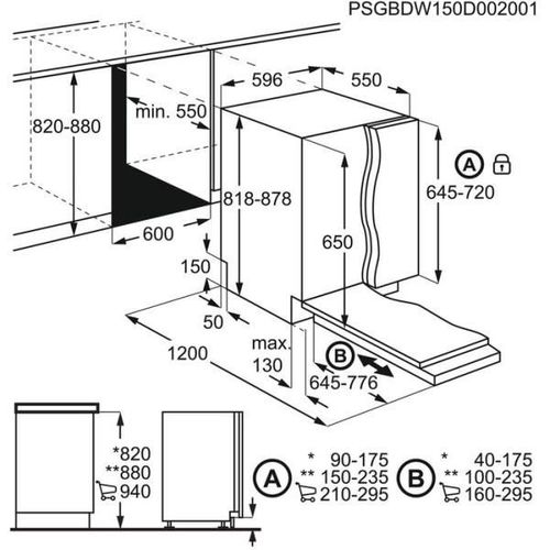 Lave-vaisselle tout intégrable 60 cm 14 couverts 44 dB AirDry - EEG48200L