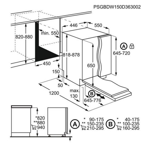 Lave-vaisselle Intégrable 9 couverts 44 dB technologie AirDry - Ees42210l