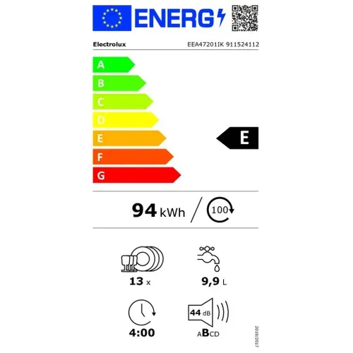 Lave-vaisselle Intégrable 60 Cm 13 couverts 44 dB - Eea47201ik