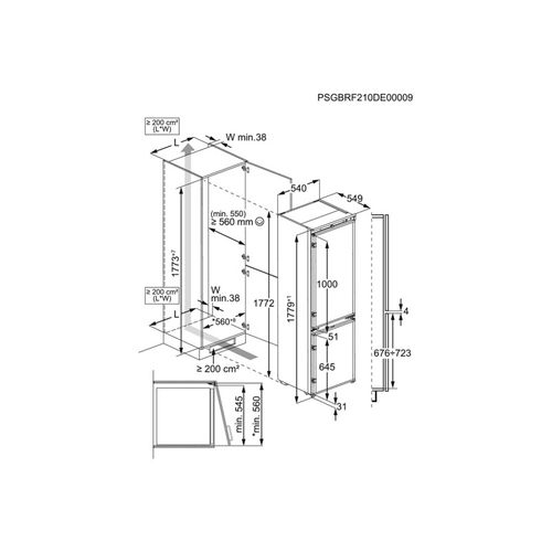 Refrigerateur Congelateur En Bas  Ent6ne18s Encastrable 178 Cm