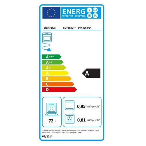 Four Intégrable Multifonction 72l 60cm à Catalyse Noir - Eof3c40th