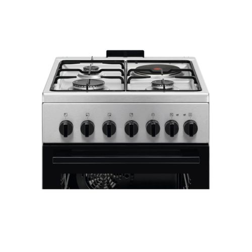 Cuisinière Mixte 3 foyers gaz + 1 électrique Inox - Lkm520011x