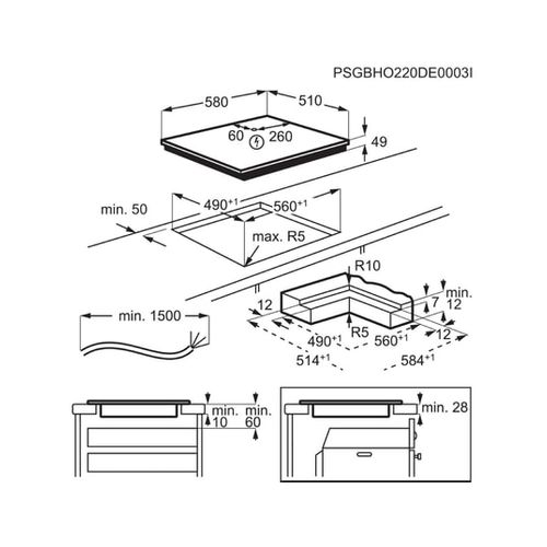 Plaque à Induction 4 zones - Eiv66453i