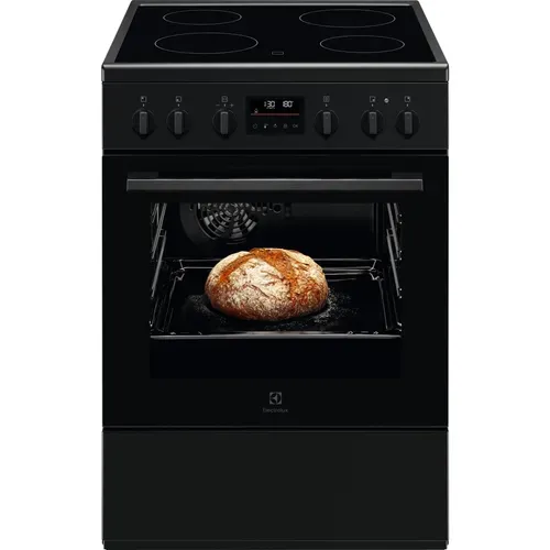Cuisinière vitrocéramique ELECTROLUX EKR648923K 4 foyers Noir vue de face