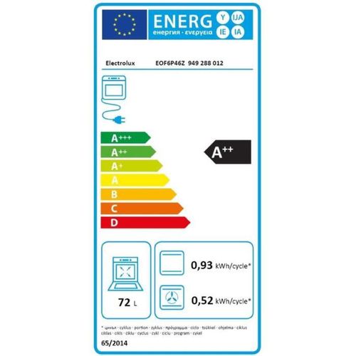 Four Encastrable - Pyrolyse - Chaleur Tournante Pulsée - Eof6p46z - Porte Froide
