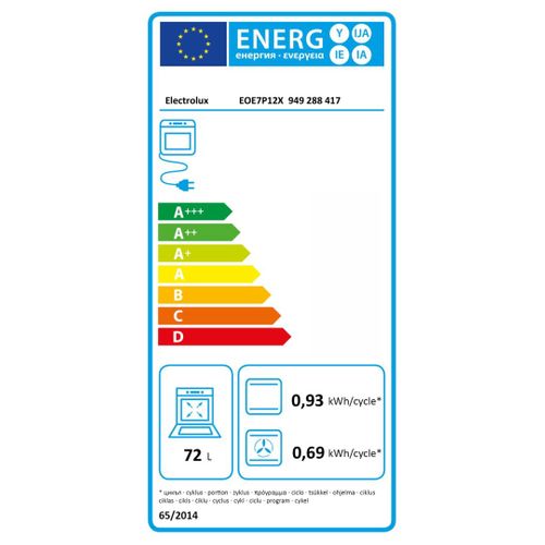 Four encastrable Multifonctions 72l Pyrolyse - Eoe7p12x