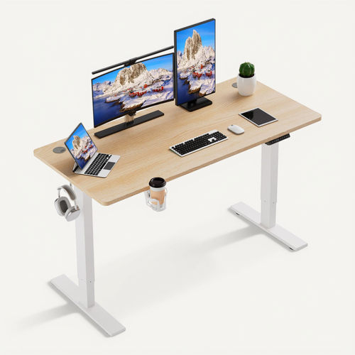 Bureau Assis Debout 120x60cm,fonction Mémoire Et Anti-collision,port USB Et Type C,70-119cm