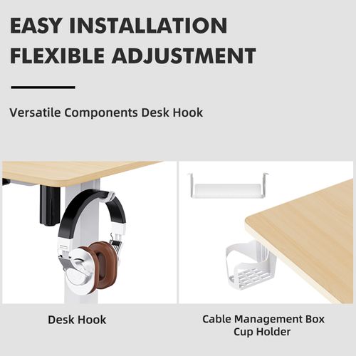 Bureau Assis Debout 120x60cm,fonction Mémoire Et Anti-collision,port USB Et Type C,70-119cm