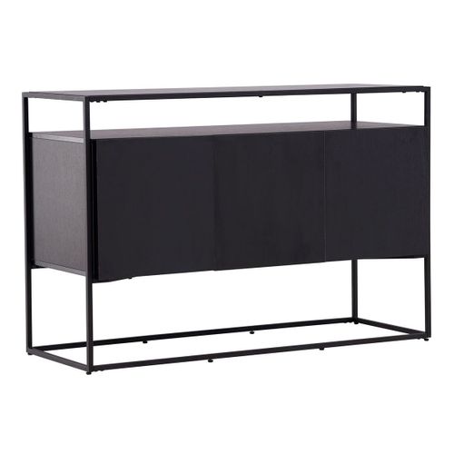 Buffet 3 Portes En Teck "kingsport" 120cm Noir
