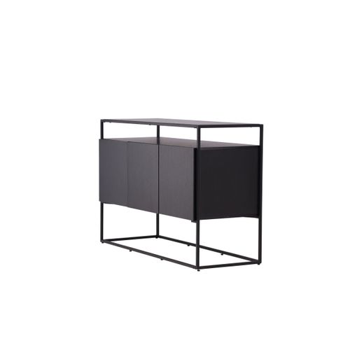 Buffet 3 Portes En Teck "kingsport" 120cm Noir