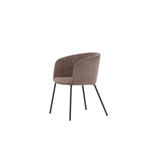 Chaise En Velours Côtelé "berit" 78cm Marron