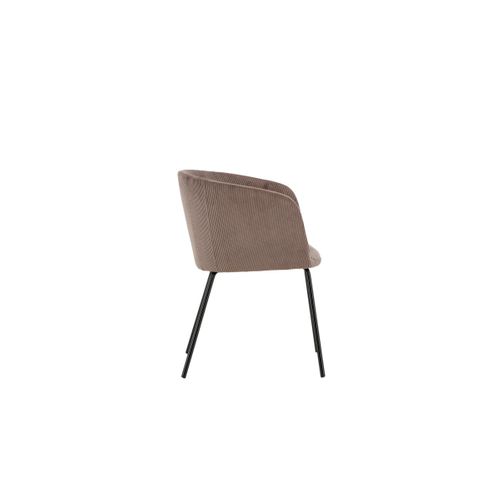 Chaise En Velours Côtelé "berit" 78cm Marron