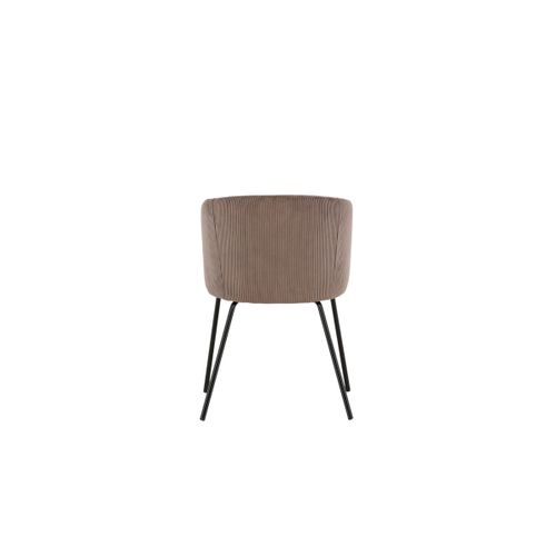 Chaise En Velours Côtelé "berit" 78cm Marron