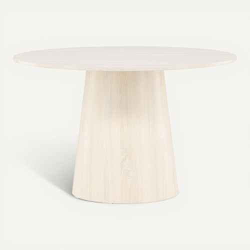 Table à Manger Ronde Lanzo 120 Cm Paris Prix – MDF Marron, Style Uni, Montage Facile