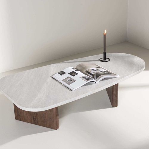 Table Basse 65 X 130 Cm Grönvik Gris, Marron