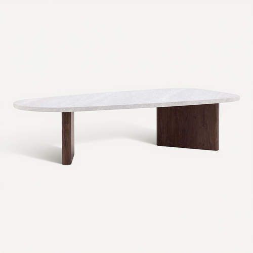Table Basse 65 X 130 Cm Grönvik Gris, Marron