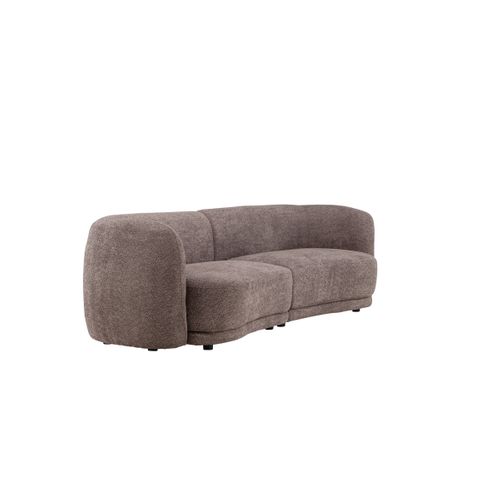 Canapé 3 Places Tissu Bouclé "cielo" 268cm Marron