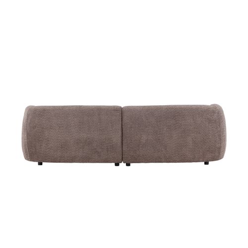 Canapé 3 Places Tissu Bouclé "cielo" 268cm Marron
