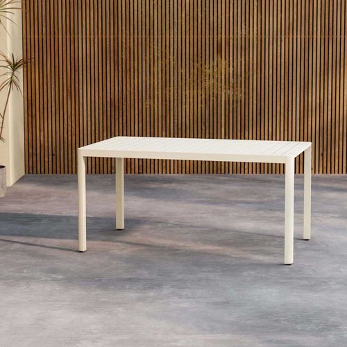 Table Extérieure En Aluminium 150 X 85 X 72 Cm Giardini Beige