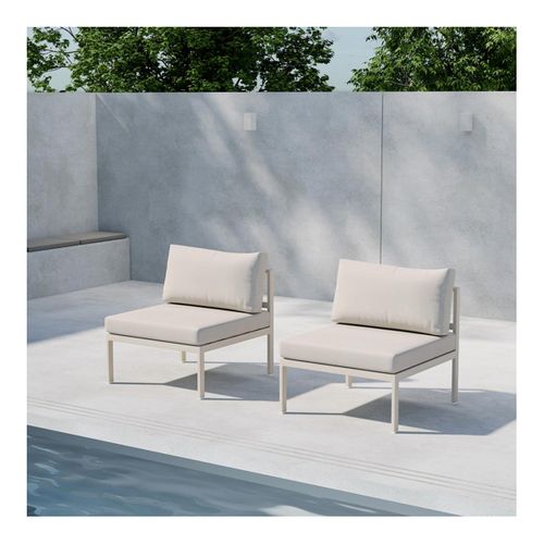 Module Canapé De Jardin "copacabana" 74cm Beige Clair