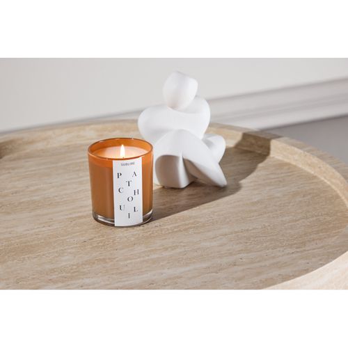 Table Basse Effet Travertin "krille" 60cm Beige