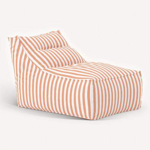 Bain De Soleil à Rayures "redang" 118cm Orange et Blanc