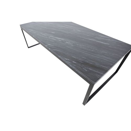 Table Basse En Marbre "estelle" 120cm Gris et Noir