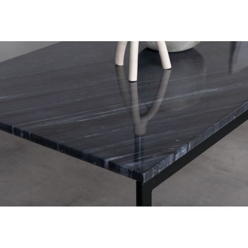 Table Basse En Marbre "estelle" 120cm Gris et Noir