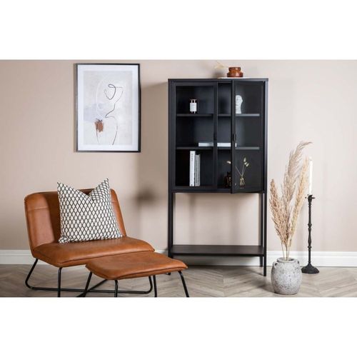 Vitrine En Acier 2 Portes Misha Noir