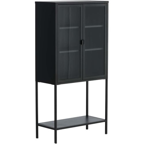 Vitrine En Acier 2 Portes Misha Noir