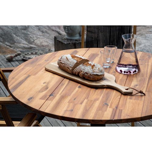 Table Ronde De Jardin 100 Cm En Acier Et Acacia Cot