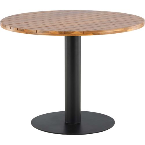Table Ronde De Jardin 100 Cm En Acier Et Acacia Cot