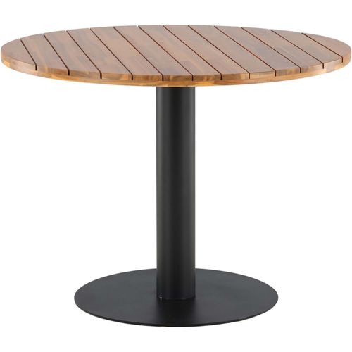 Table Ronde De Jardin 100 Cm En Acier Et Acacia Cot