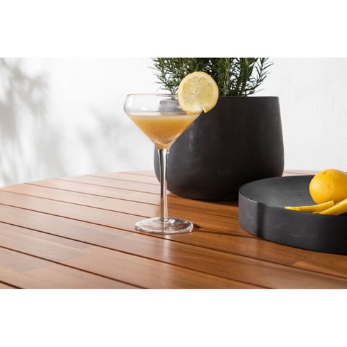 Table Ronde De Jardin 100 Cm En Acier Et Acacia Cot